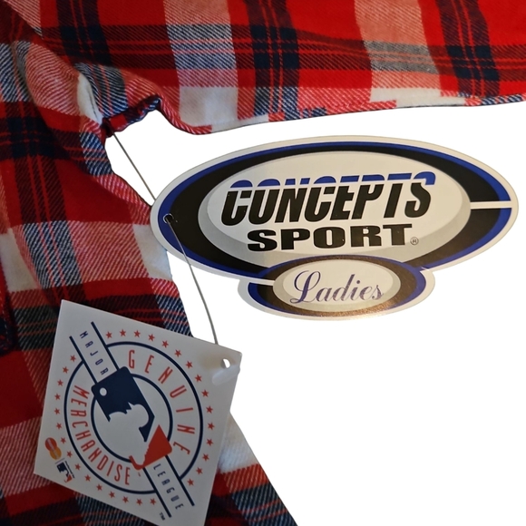 Concepts Sport Stl Cardinals Red & White Plaid Shirt Medium NWT - Picture 10 of 10